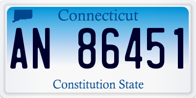 CT license plate AN86451