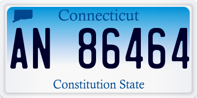 CT license plate AN86464