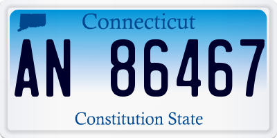 CT license plate AN86467