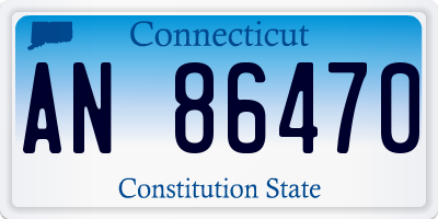 CT license plate AN86470