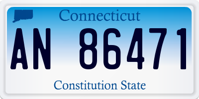 CT license plate AN86471