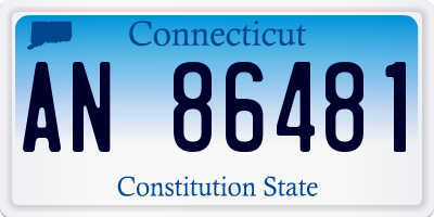 CT license plate AN86481