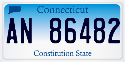 CT license plate AN86482