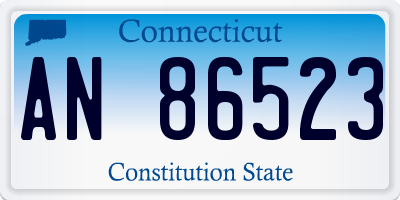 CT license plate AN86523