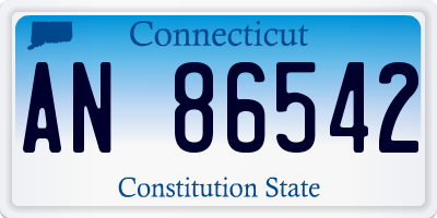 CT license plate AN86542