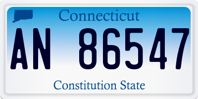 CT license plate AN86547