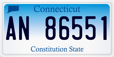 CT license plate AN86551