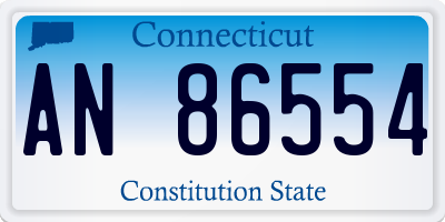 CT license plate AN86554
