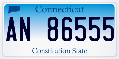 CT license plate AN86555