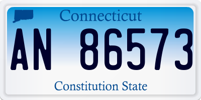 CT license plate AN86573
