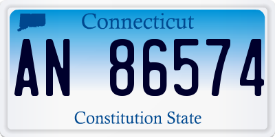 CT license plate AN86574