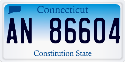 CT license plate AN86604
