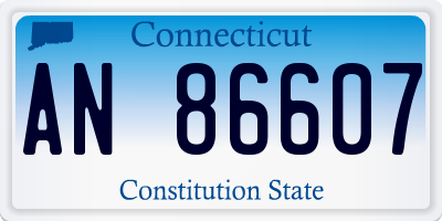 CT license plate AN86607