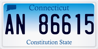 CT license plate AN86615