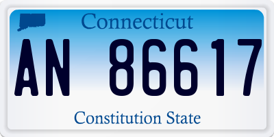 CT license plate AN86617