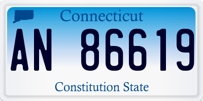 CT license plate AN86619