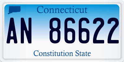 CT license plate AN86622