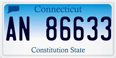 CT license plate AN86633
