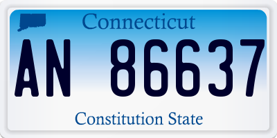 CT license plate AN86637