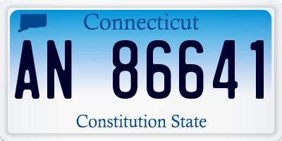 CT license plate AN86641