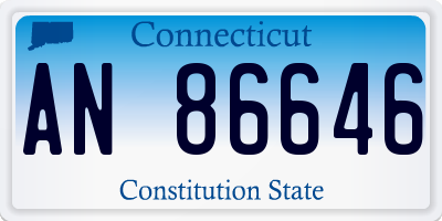 CT license plate AN86646