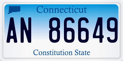 CT license plate AN86649