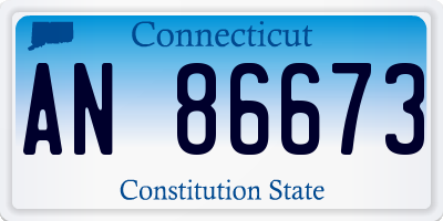 CT license plate AN86673