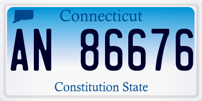 CT license plate AN86676
