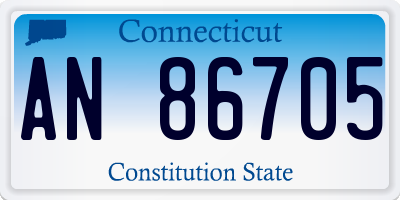 CT license plate AN86705