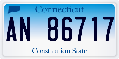 CT license plate AN86717