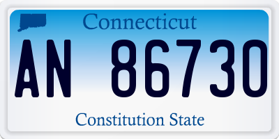 CT license plate AN86730