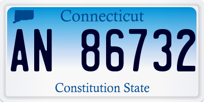 CT license plate AN86732