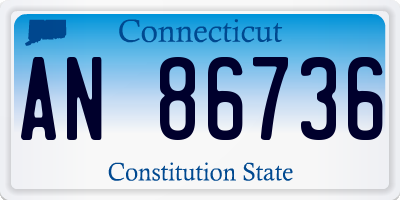 CT license plate AN86736