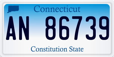 CT license plate AN86739