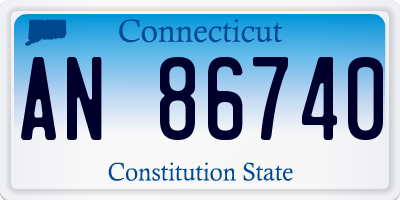 CT license plate AN86740