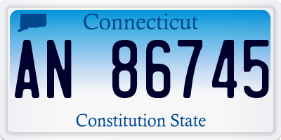 CT license plate AN86745