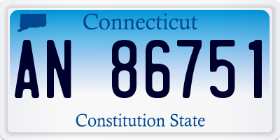 CT license plate AN86751