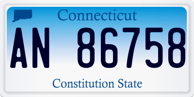 CT license plate AN86758