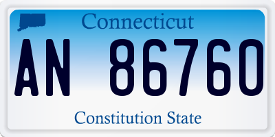 CT license plate AN86760