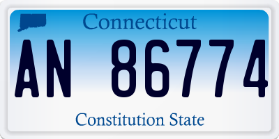 CT license plate AN86774
