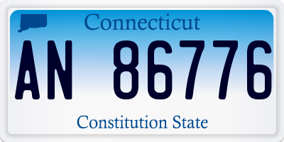 CT license plate AN86776