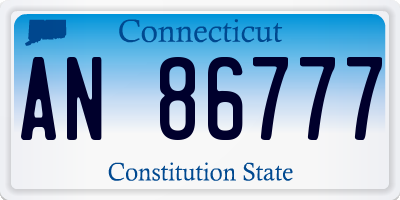 CT license plate AN86777