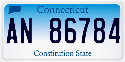 CT license plate AN86784