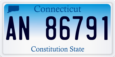 CT license plate AN86791