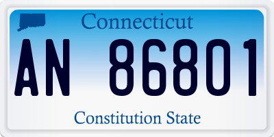 CT license plate AN86801
