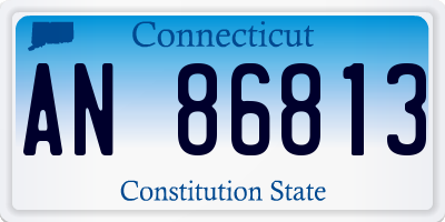 CT license plate AN86813