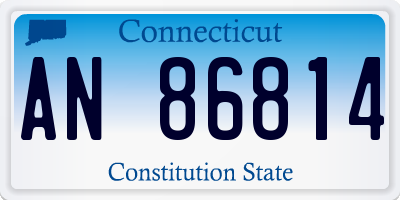 CT license plate AN86814