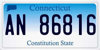 CT license plate AN86816