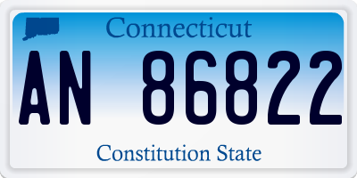 CT license plate AN86822