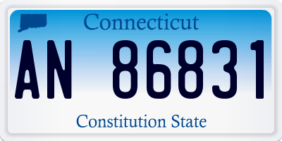 CT license plate AN86831